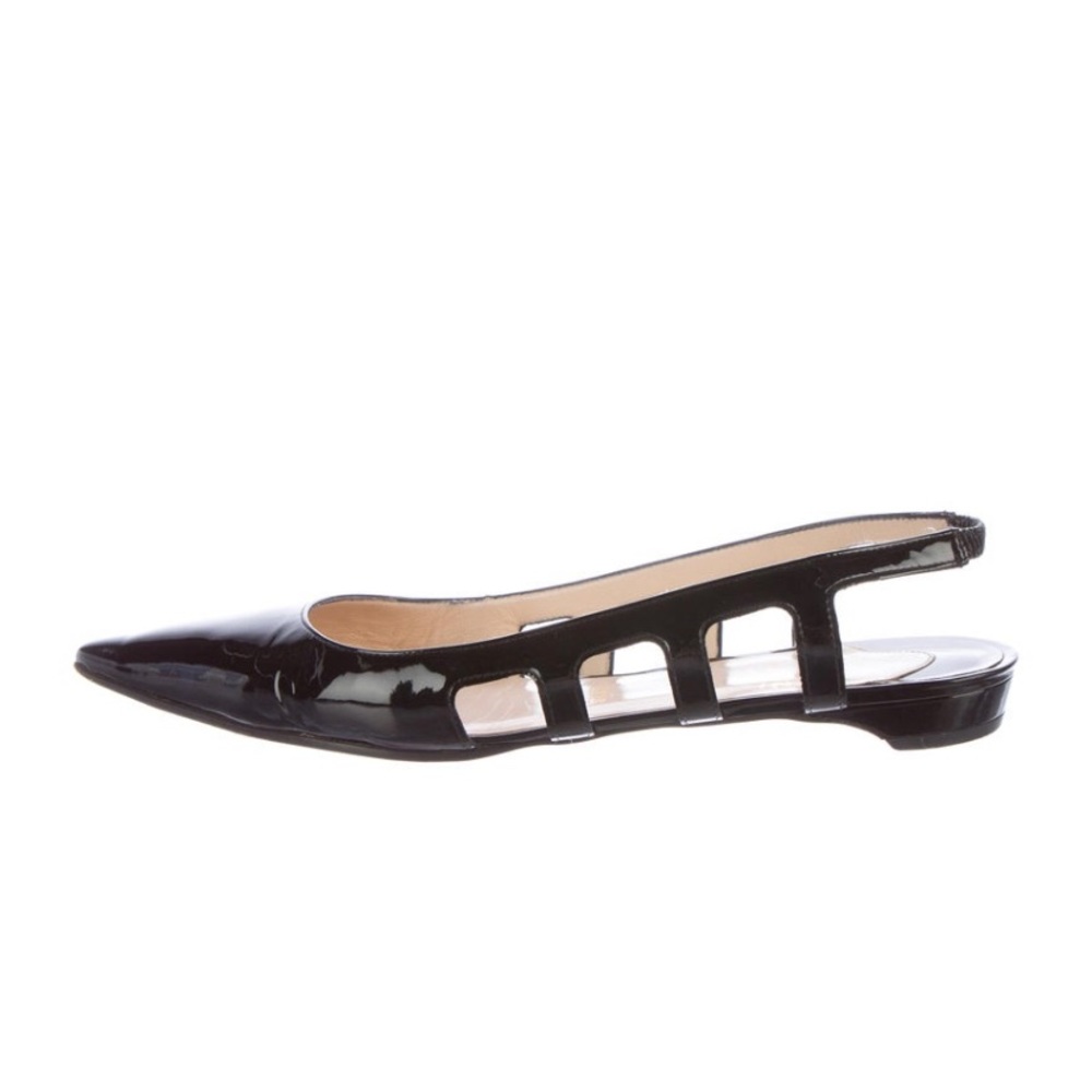 Christian Louboutin cutout mule black flats - Picture 2 of 9